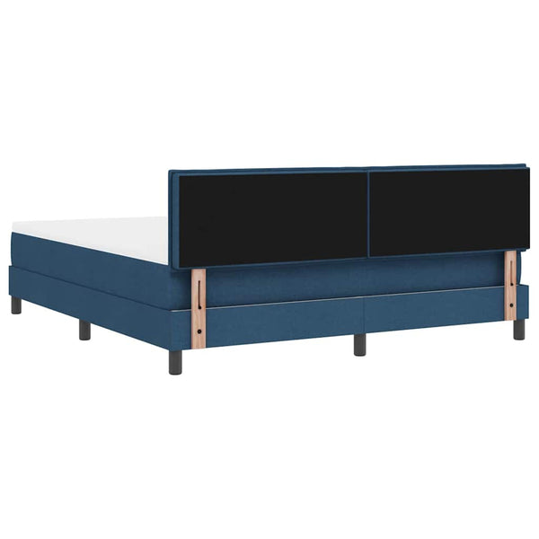 vidaXL Lit coffre avec matelas et LED bleu 180 x 200 cm Tissu
