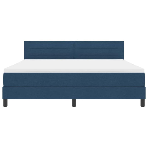vidaXL Lit coffre avec matelas et LED bleu 180 x 200 cm Tissu