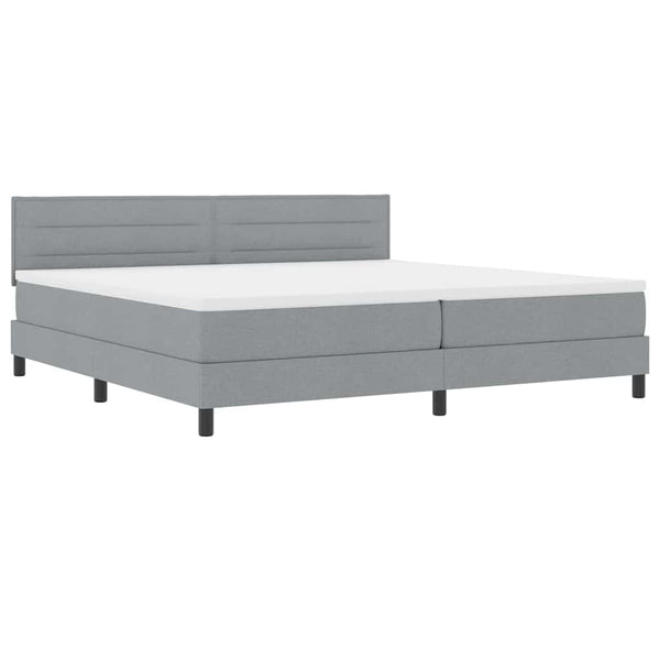 Boxspringbett mit LED Hellgrau 200x200 cm