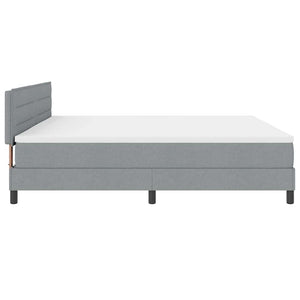 Boxspringbett mit LED Hellgrau 200x200 cm
