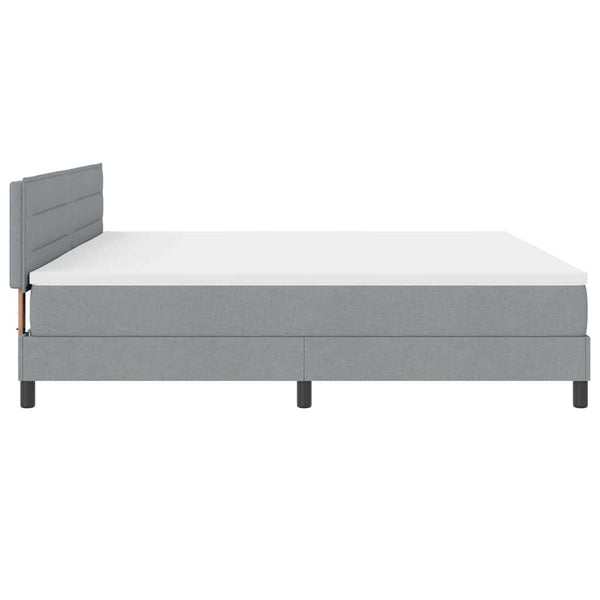 Boxspringbett mit LED Hellgrau 200x200 cm