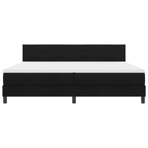 vidaXL Lit coffre avec matelas avec LED Noir 200 x 200 cm Tissu