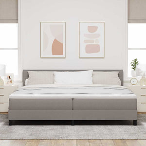 Boxspringbett mit LED Taupe 200x200 cm