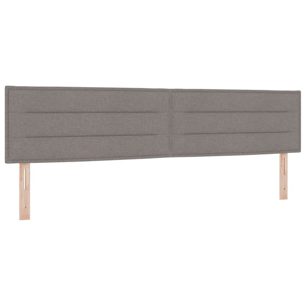 Boxspringbett mit LED Taupe 200x200 cm