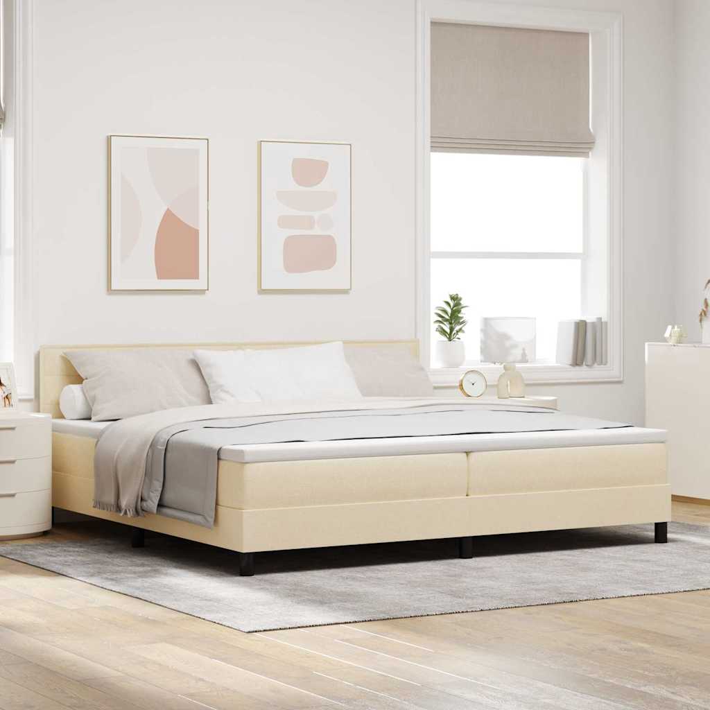 Boxspringbett mit LED Creme 200x200 cm