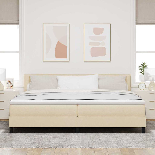 Boxspringbett mit LED Creme 200x200 cm