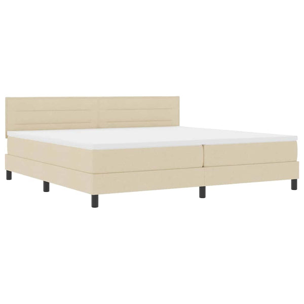 Boxspringbett mit LED Creme 200x200 cm