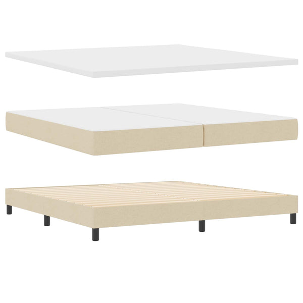 Boxspringbett mit LED Creme 200x200 cm