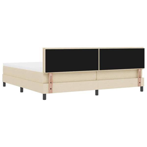 Boxspringbett mit LED Creme 200x200 cm