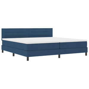 vidaXL Lit coffre avec matelas et LED bleu 200 x 200 cm Tissu