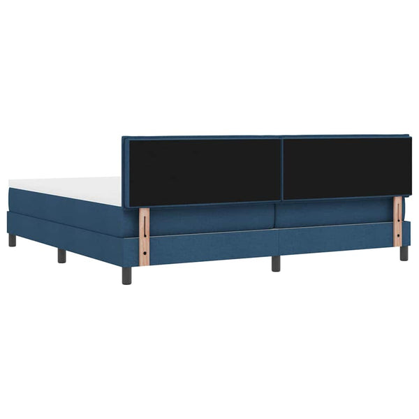 vidaXL Lit coffre avec matelas et LED bleu 200 x 200 cm Tissu