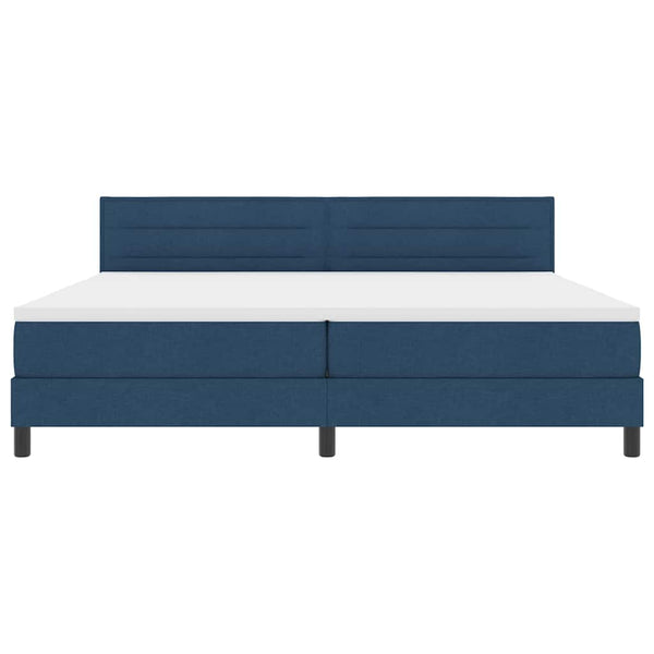 vidaXL Lit coffre avec matelas et LED bleu 200 x 200 cm Tissu