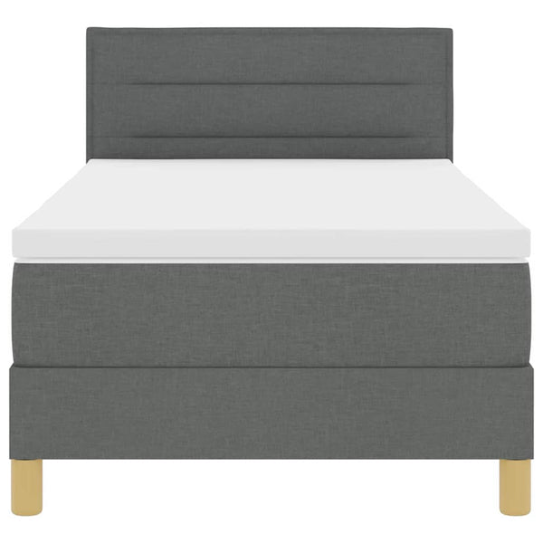 LED Boxspringbett Dunkelgrau 80x200 cm