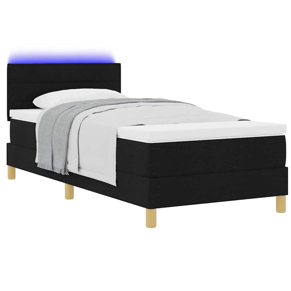 LED Boxspringbett 80x200 cm Schwarz