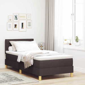LED Boxspringbett Dunkelbraun 80x200 cm