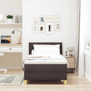 LED Boxspringbett Dunkelbraun 80x200 cm