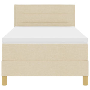 LED Boxspringbett Creme 80x200 cm