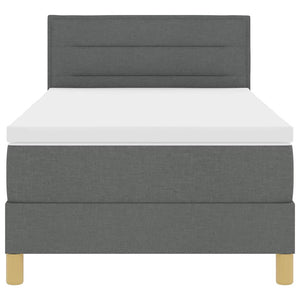 LED Boxspringbett Dunkelgrau 90x190 cm