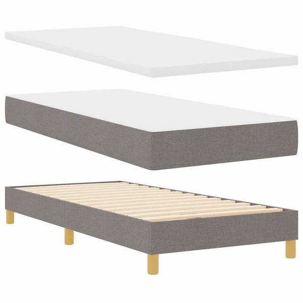 LED Boxspringbett Taupe 90x190 cm