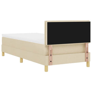 LED Boxspringbett Creme 90x200 cm