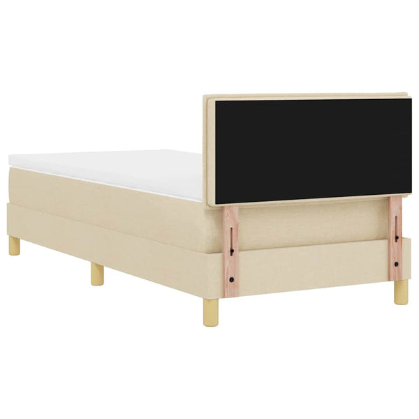LED Boxspringbett Creme 90x200 cm