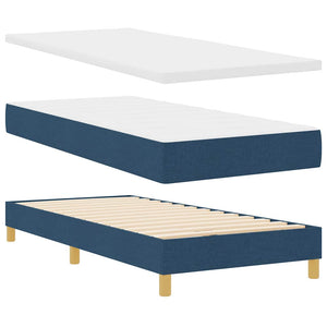 LED Boxspringbett Blau 90x200 cm