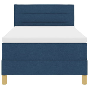 LED Boxspringbett Blau 90x200 cm