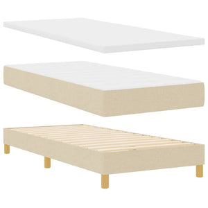 LED Boxspringbett Creme 100x200 cm