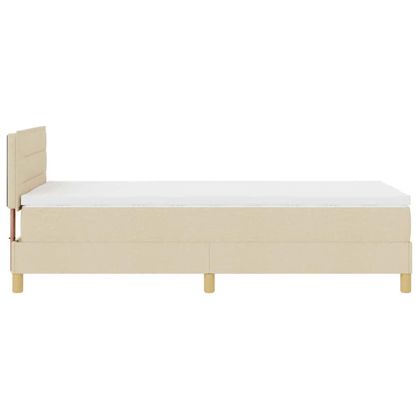LED Boxspringbett Creme 100x200 cm