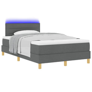 LED Boxspringbett Dunkelgrau 120x190 cm