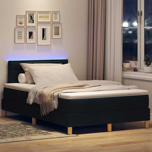 LED Boxspringbett Schwarz 120x190 cm