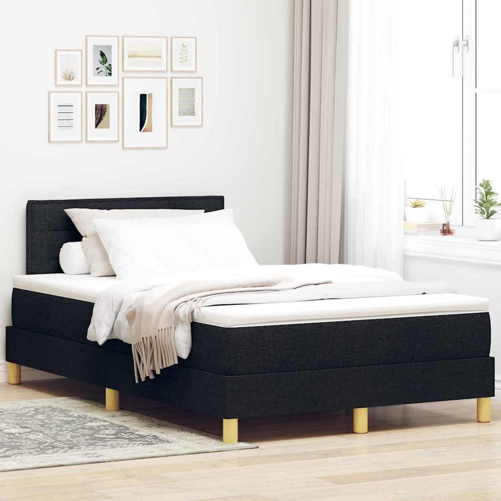 LED Boxspringbett Schwarz 120x190 cm