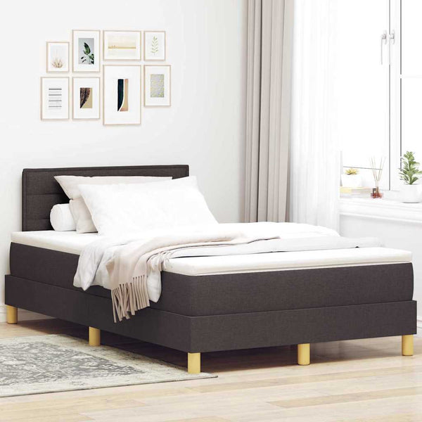 LED Boxspringbett Dunkelbraun 120x190 cm