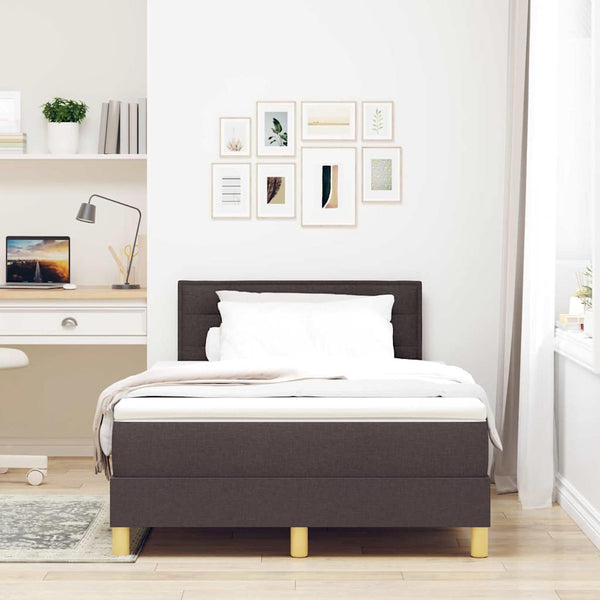 LED Boxspringbett Dunkelbraun 120x190 cm