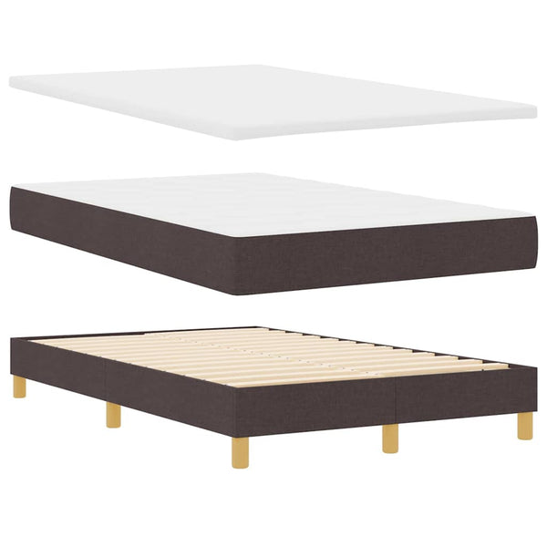 LED Boxspringbett Dunkelbraun 120x190 cm