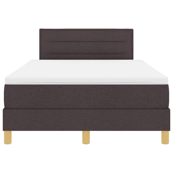 LED Boxspringbett Dunkelbraun 120x190 cm