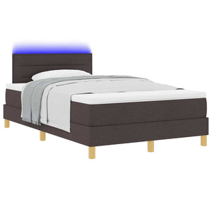 LED Boxspringbett Dunkelbraun 120x190 cm