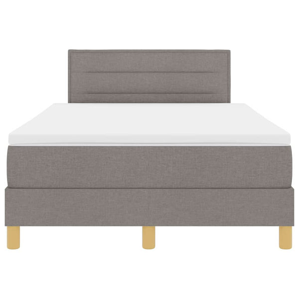 LED Boxspringbett Taupe 120x190 cm