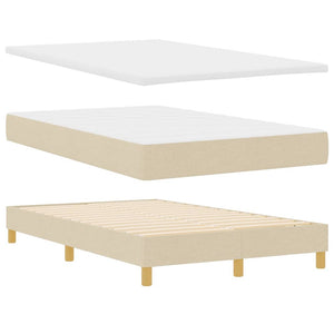 LED Boxspringbett Creme 120x190 cm