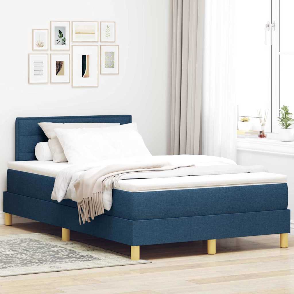 LED Boxspringbett Blau 120x190 cm