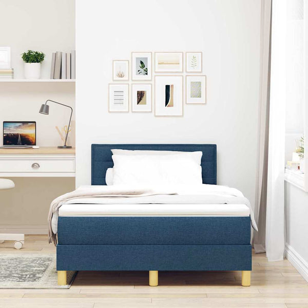 LED Boxspringbett Blau 120x190 cm