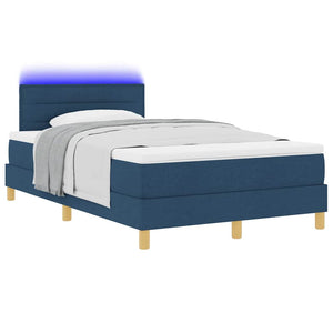 LED Boxspringbett Blau 120x190 cm