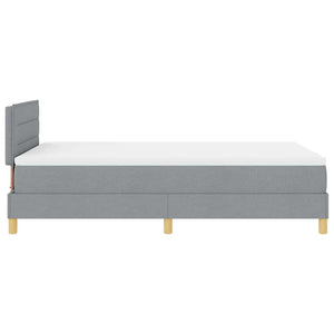 LED Boxspringbett 120x200 cm Hellgrau