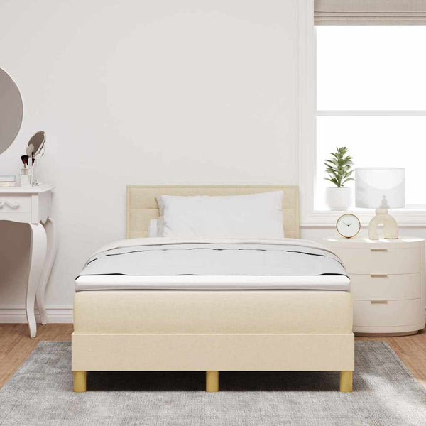 LED Boxspringbett Creme 120x200 cm