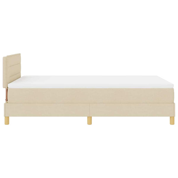LED Boxspringbett Creme 120x200 cm