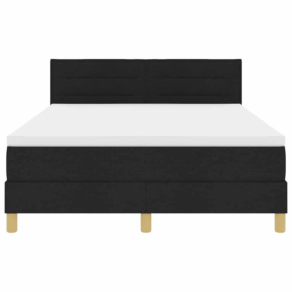 LED Boxspringbett Schwarz 140x190 cm