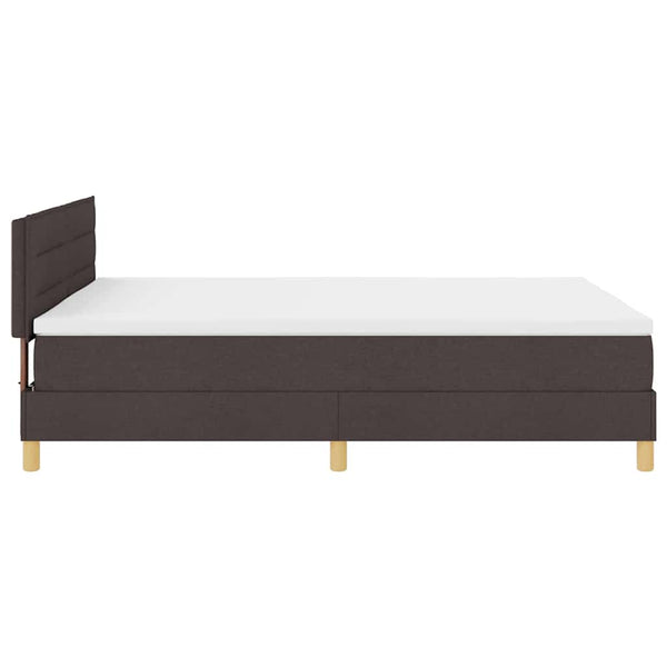 LED Boxspringbett Dunkelbraun 140x190 cm