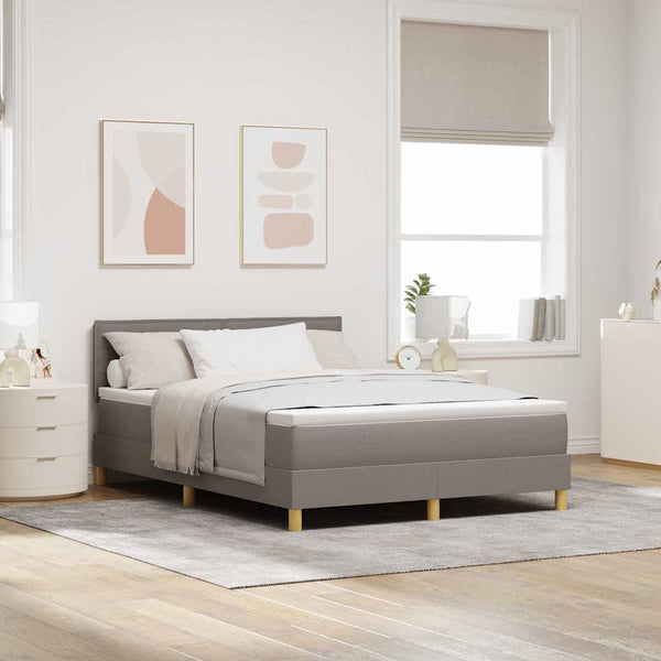 LED Boxspringbett Taupe 140x190 cm