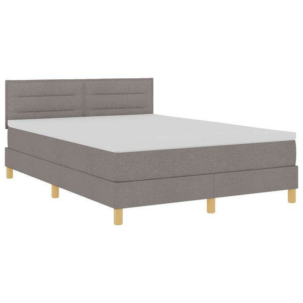 LED Boxspringbett Taupe 140x190 cm