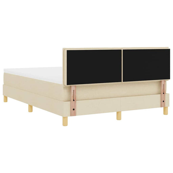 LED Boxspringbett Creme 140x190 cm